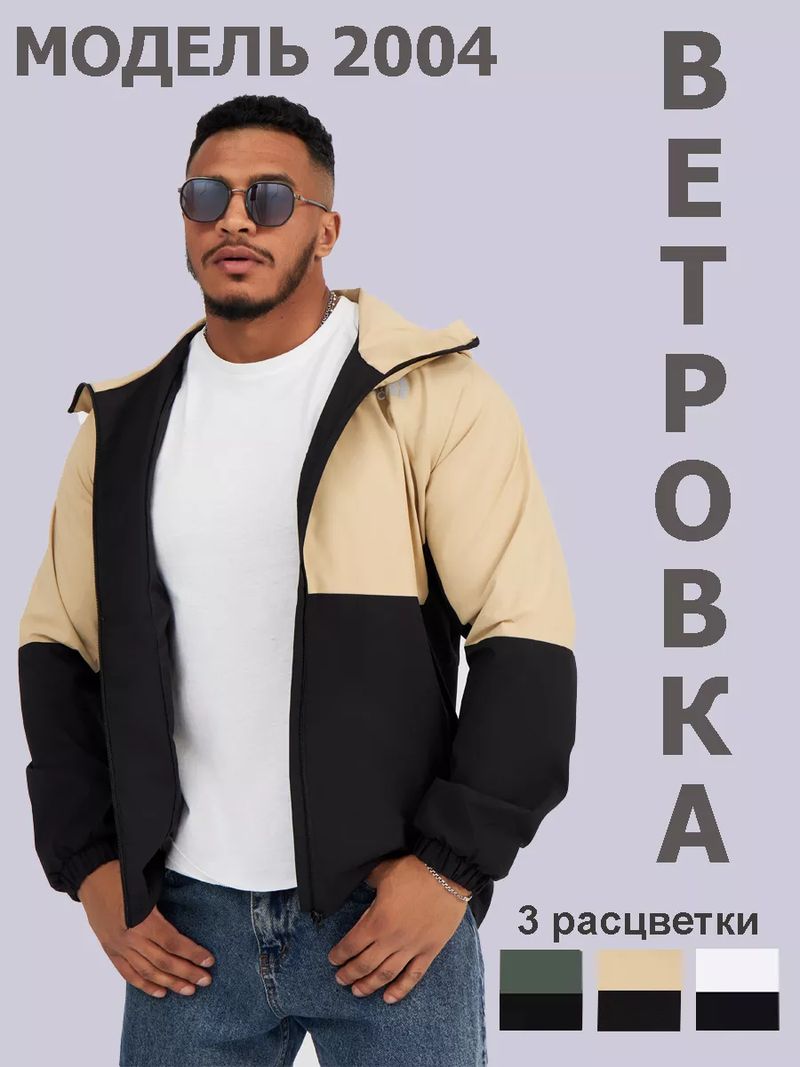 Ветровка TNF демисезонная без утеплителя с капюшоном 226084837