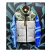 брендовый укороченный зимний  пуховик TNF KAWS 256683216